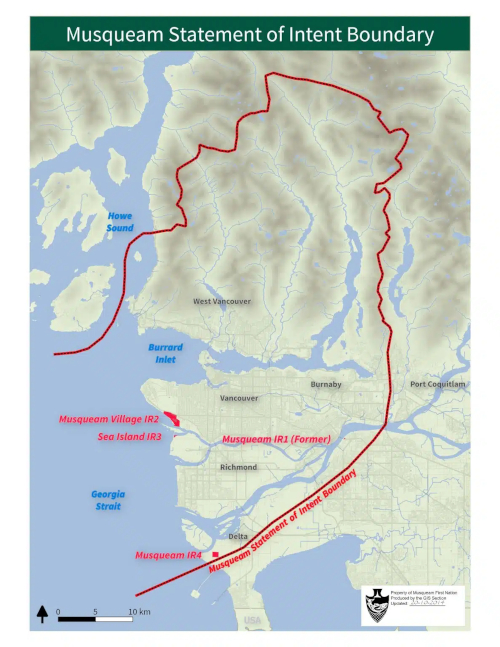 Musqueam territorial claim acknowledged by Canada